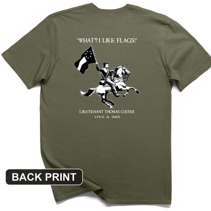 I Like Flags Back Print T-Shirt