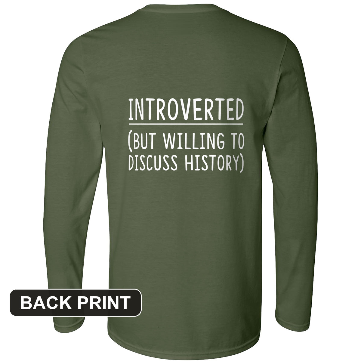 Introverted Back Print Long Sleeve T-Shirt