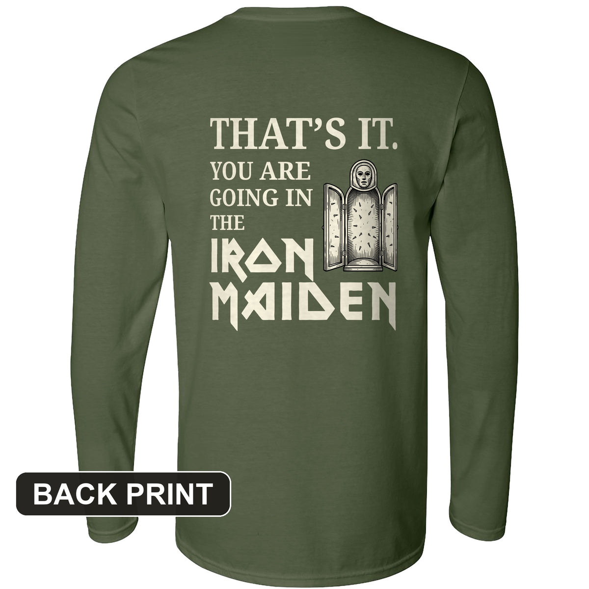 Iron Maiden Back Print Long Sleeve T-Shirt
