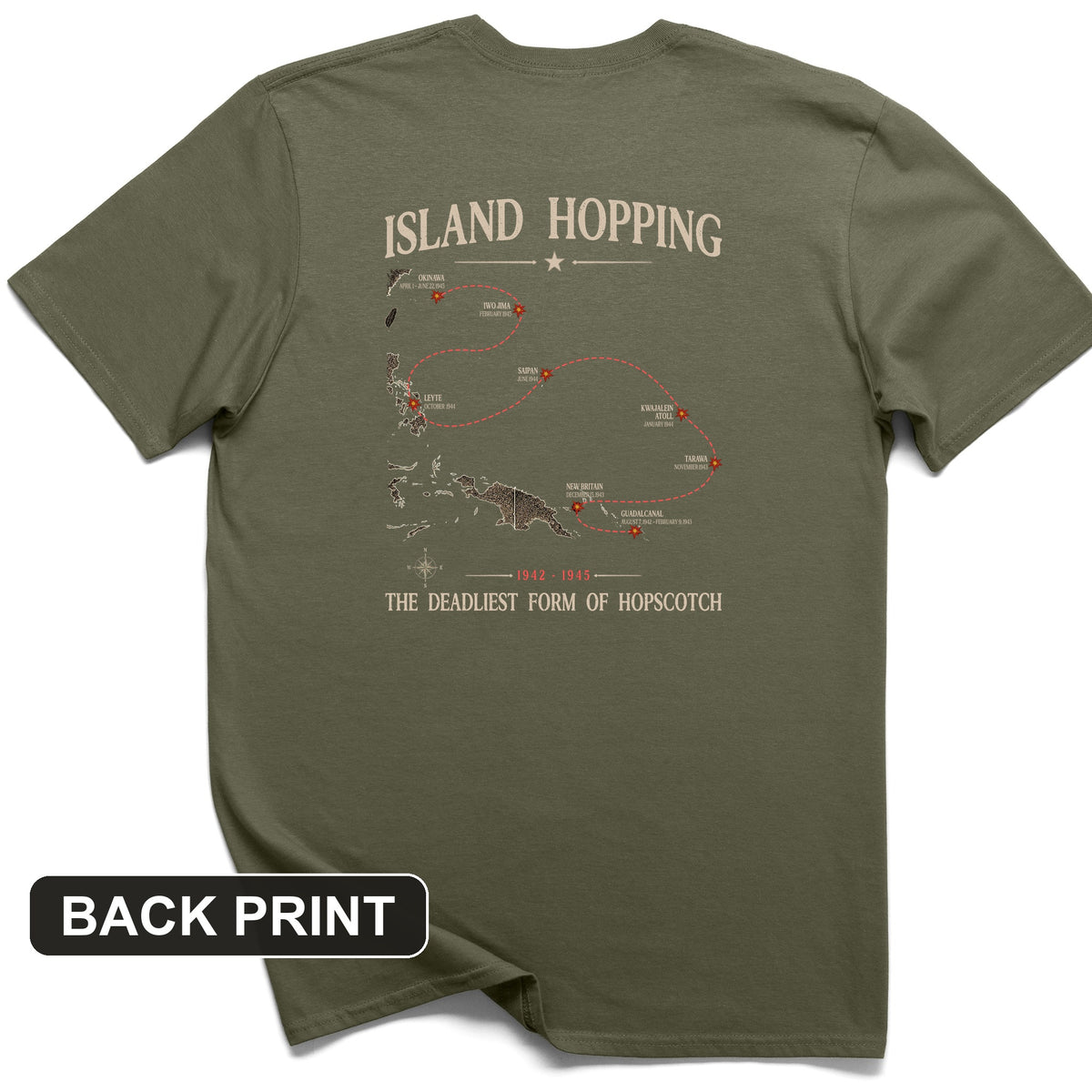Island Hopping Back Print T-Shirt