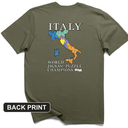 Italy Jigsaw Puzzle Back Print T-Shirt