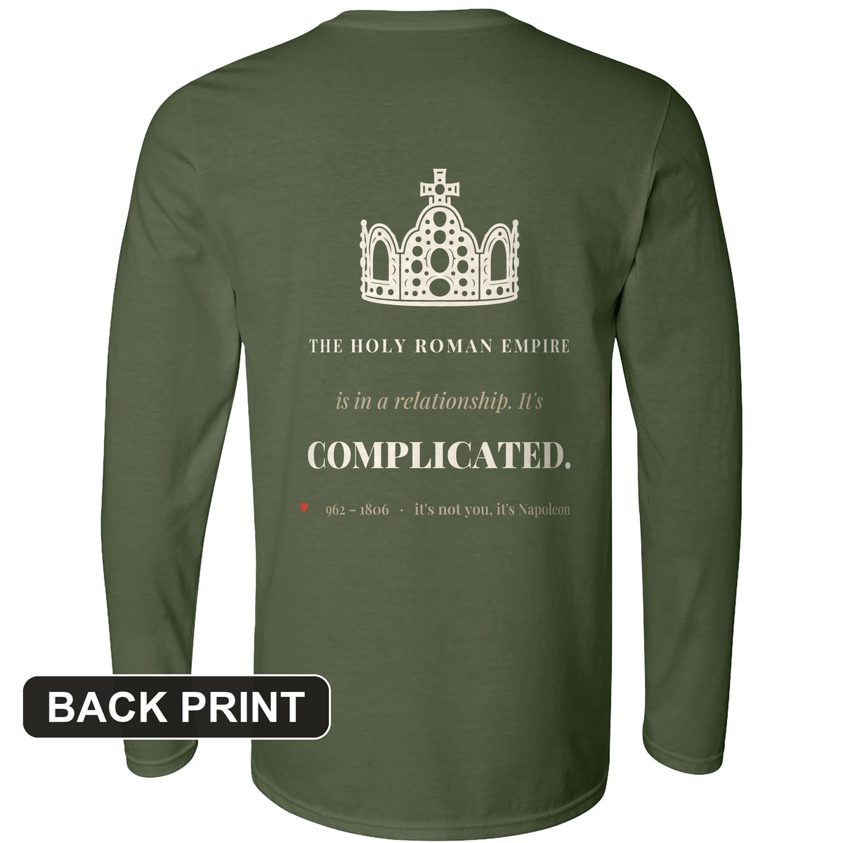 Its Complicated Back Print Long Sleeve T-Shirt