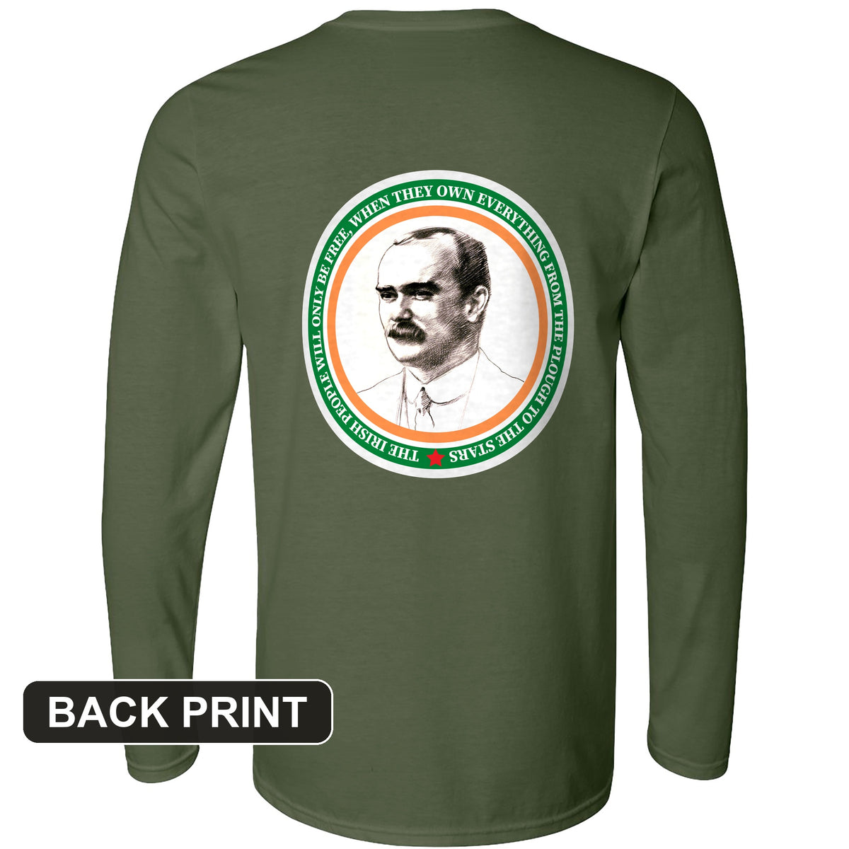 James Connolly Back Print Long Sleeve T-Shirt