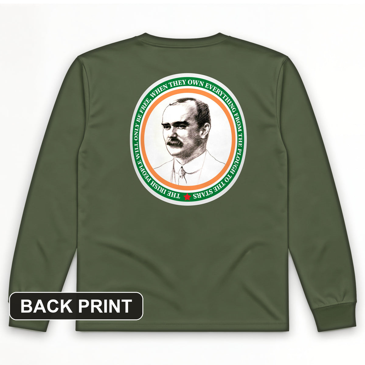 James Connolly Back Print Long Sleeve T-Shirt