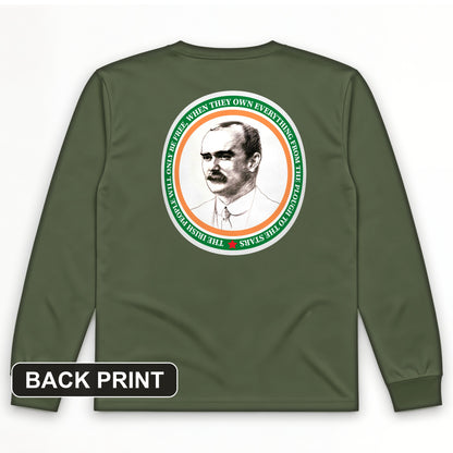 James Connolly Back Print Long Sleeve T-Shirt