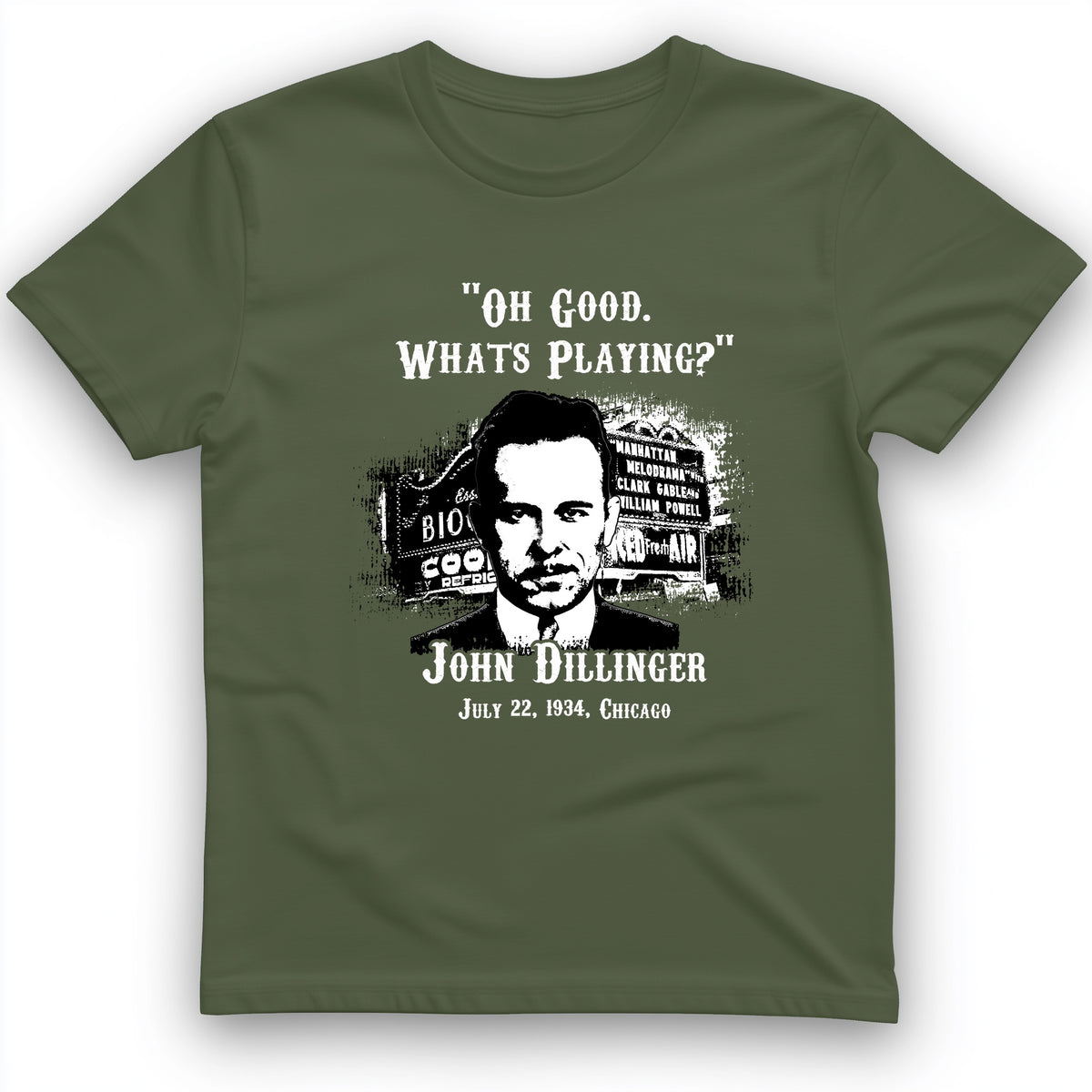 John Dillinger Let's Go To Movies T-Shirt