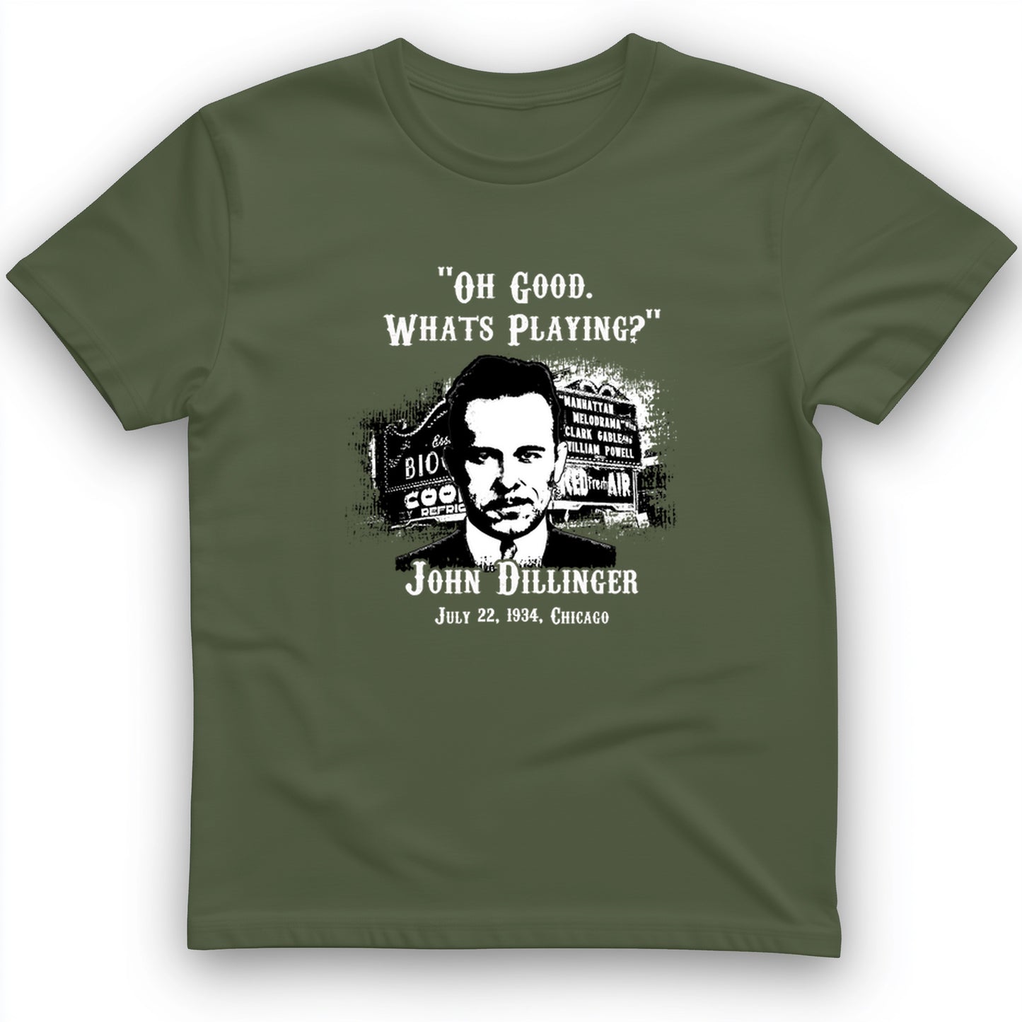 John Dillinger Let's Go To Movies T-Shirt