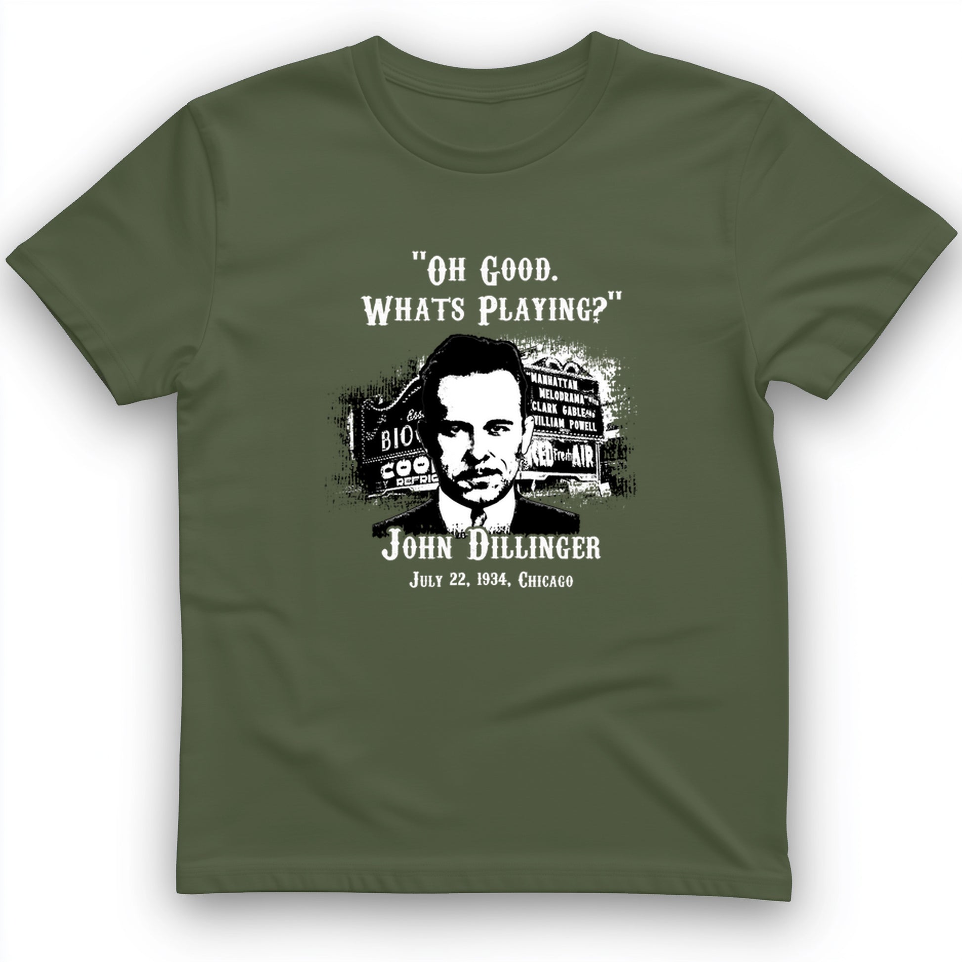 John Dillinger Let's Go To Movies T-Shirt
