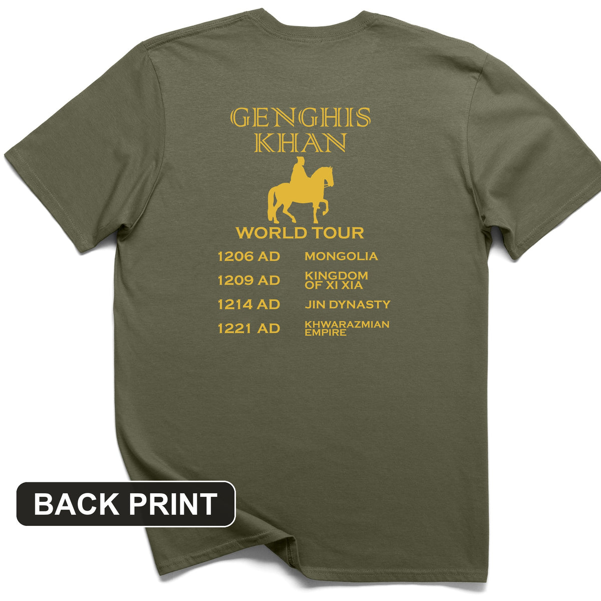 Khan World Tour Back Print T-Shirt