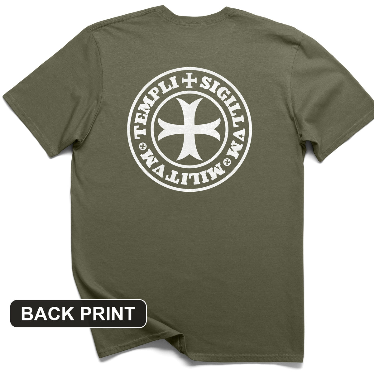 Knights Templar 2 Back Print T-Shirt