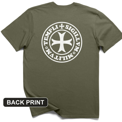 Knights Templar 2 Back Print T-Shirt