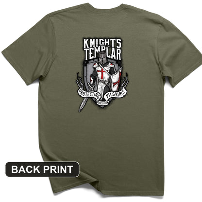 Knights Templar Back Print T-Shirt