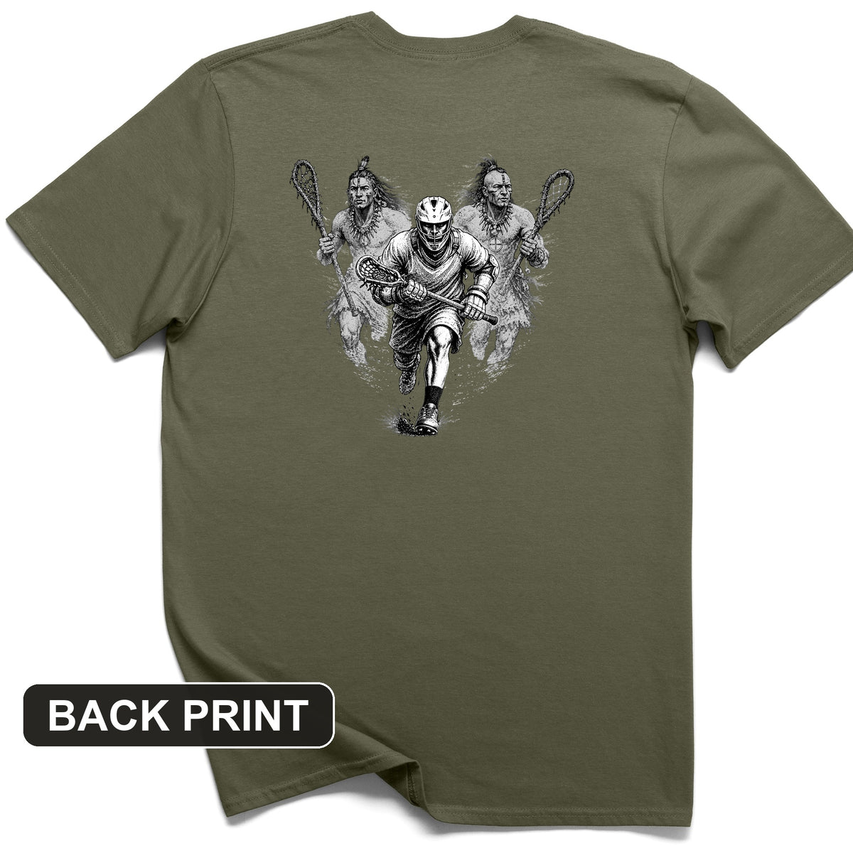 Lacrosse Back Print T-Shirt