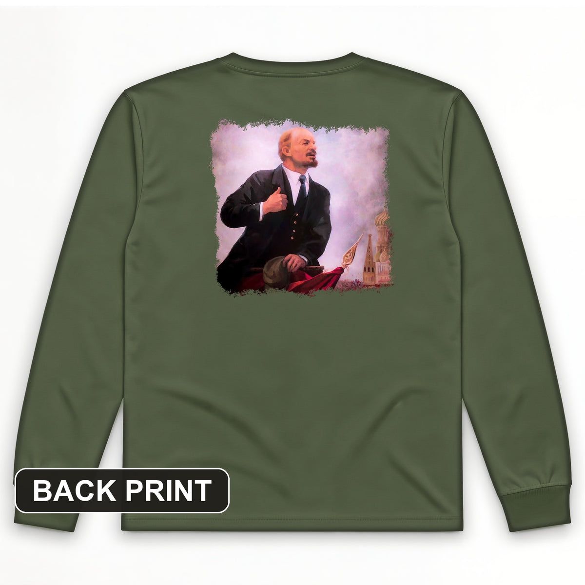 Lenin Back Print Long Sleeve T-Shirt