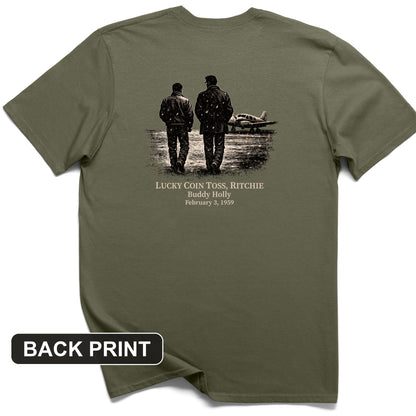Lucky Coin Toss Back Print T-Shirt