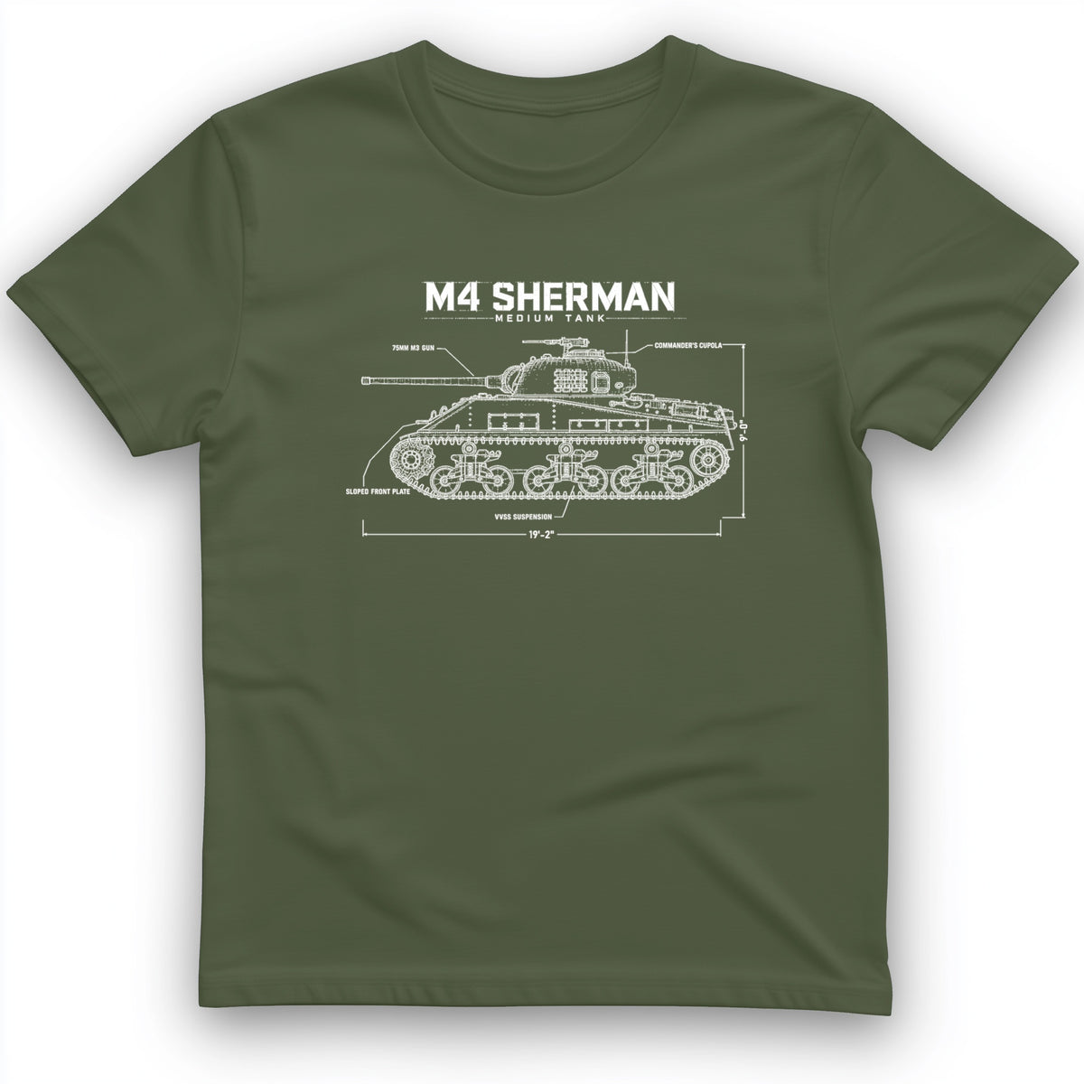 M4 Sherman Blueprint T-Shirt