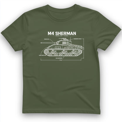 M4 Sherman Blueprint T-Shirt
