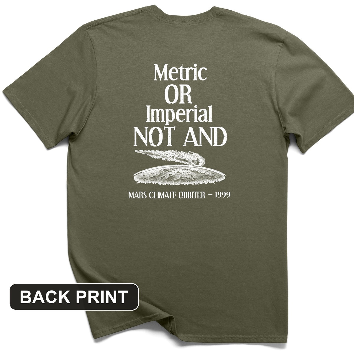 Mars Lander Back Print T-Shirt