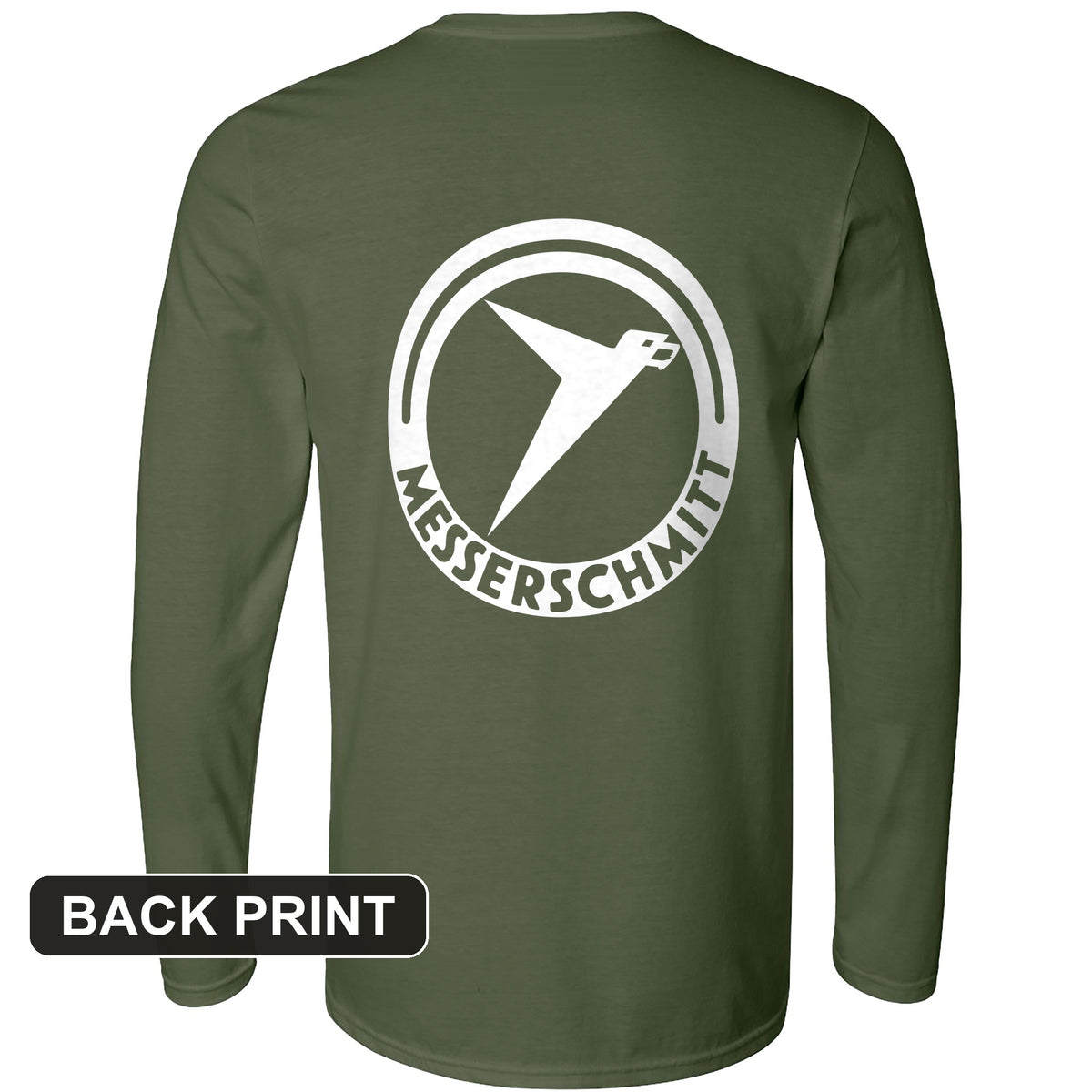 Messerschmitt Back Print Long Sleeve T-Shirt