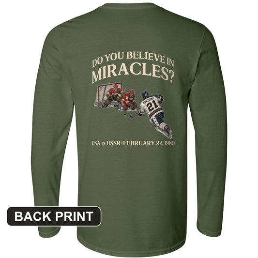 Miracle on Ice Back Print Long Sleeve T-Shirt