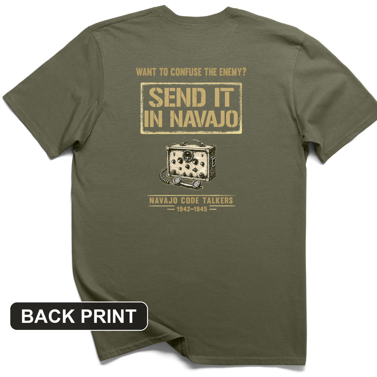 Navajo Code Talkers Back Print T-Shirt