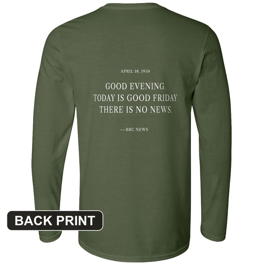 No News Back Print Long Sleeve T-Shirt