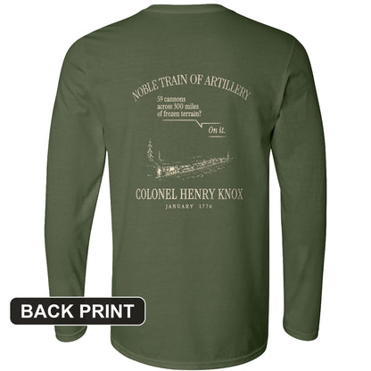 Noble Train of Artillery Back Print Long Sleeve T-Shirt