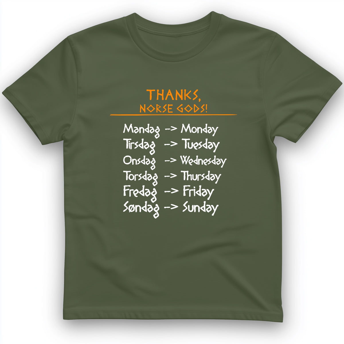 Nordic Gods Days Of The Week T-Shirt
