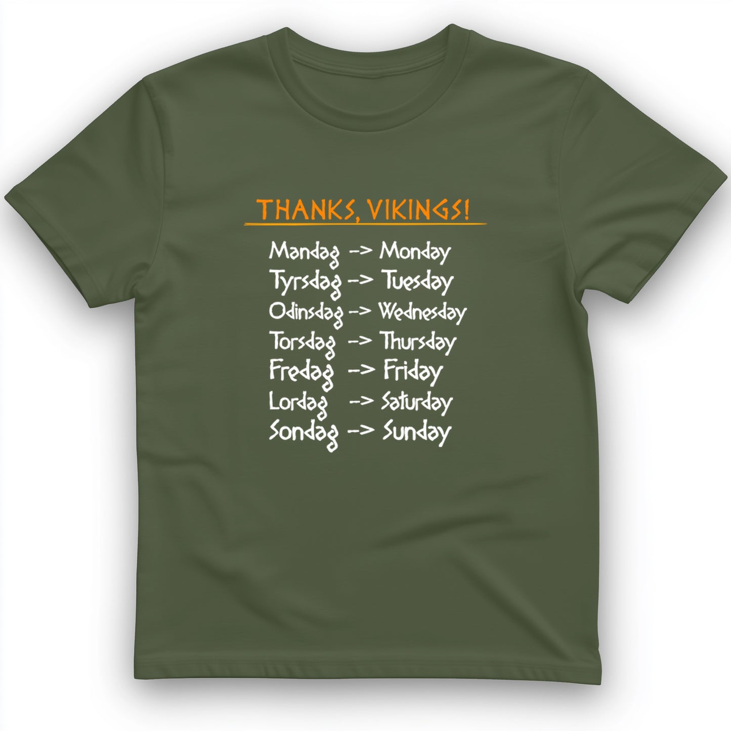 Nordic Gods Days Of The Week T-Shirt
