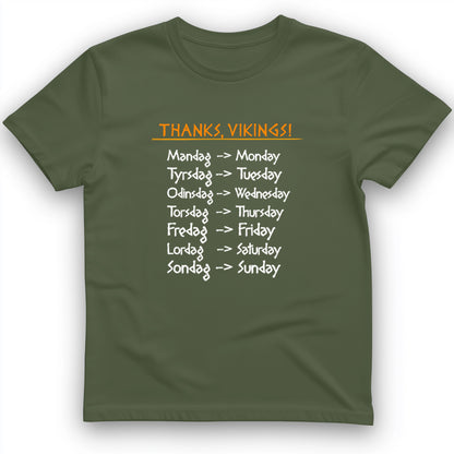 Nordic Gods Days Of The Week T-Shirt