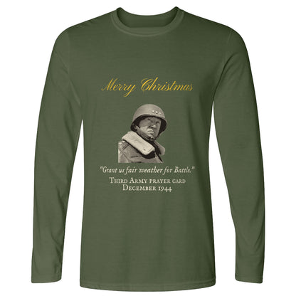 Patton Christmas Card Fair Weather For Battle T-Shirt