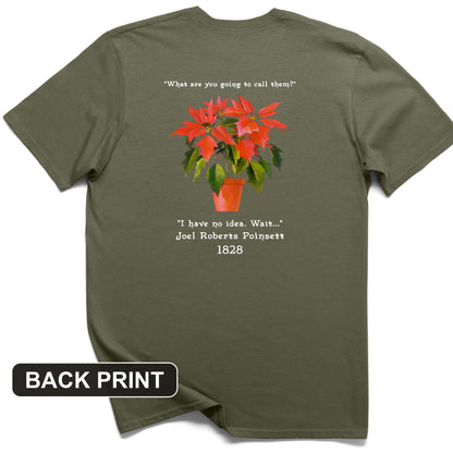 Poinsettias Back Print T-Shirt