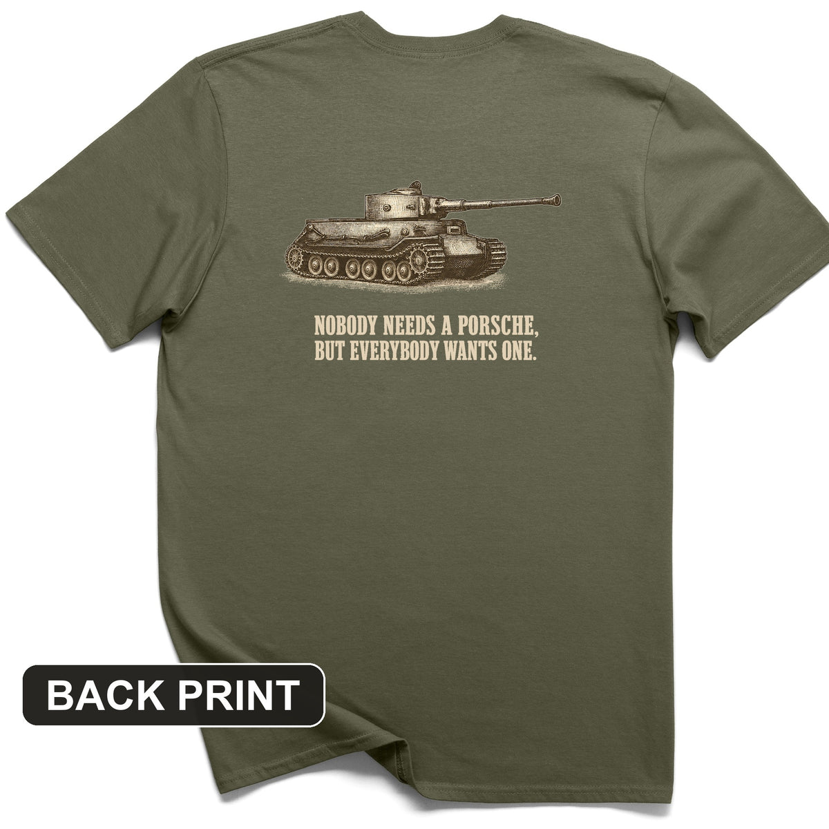 Porsche Tiger Back Print T-Shirt