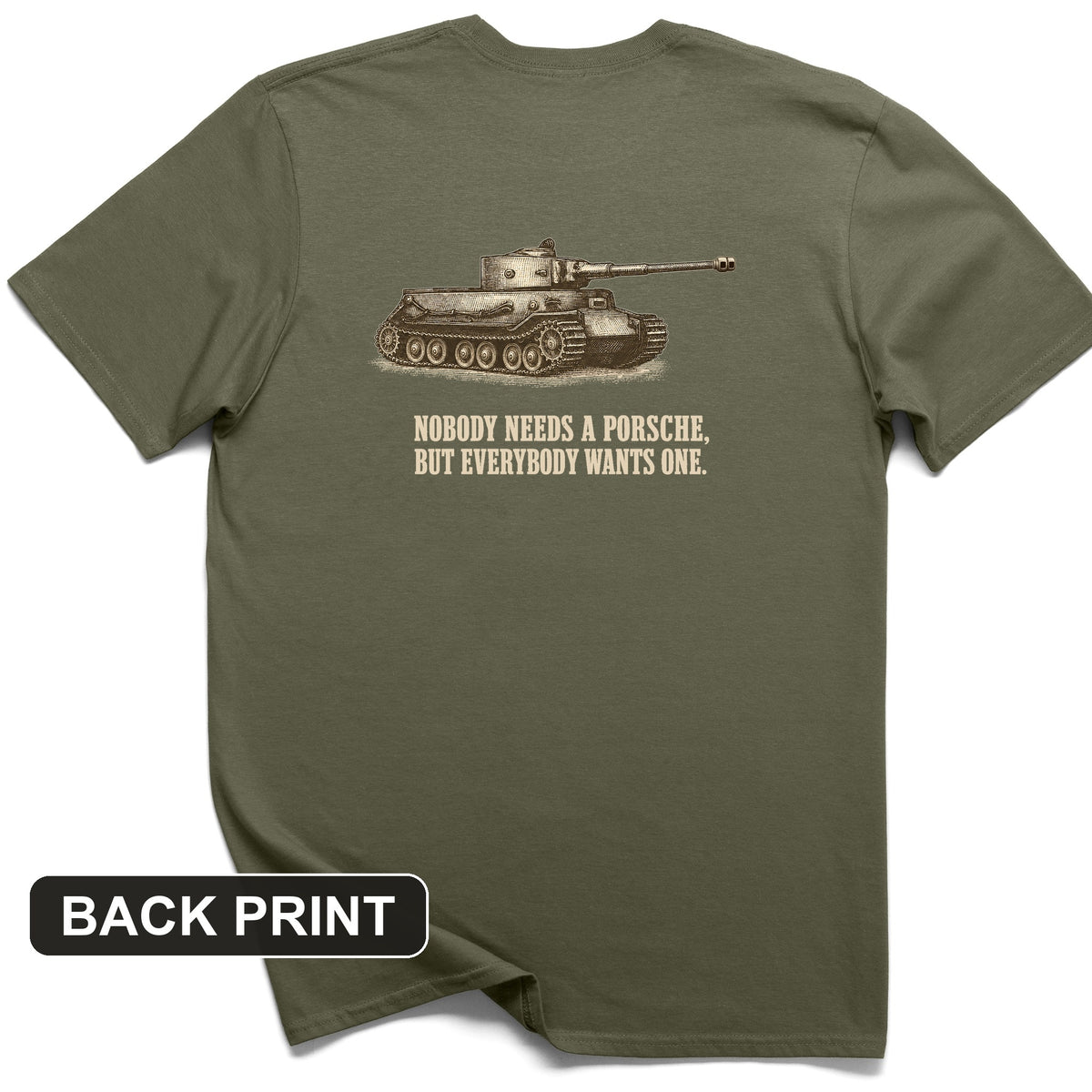 Porsche Tiger Back Print T-Shirt