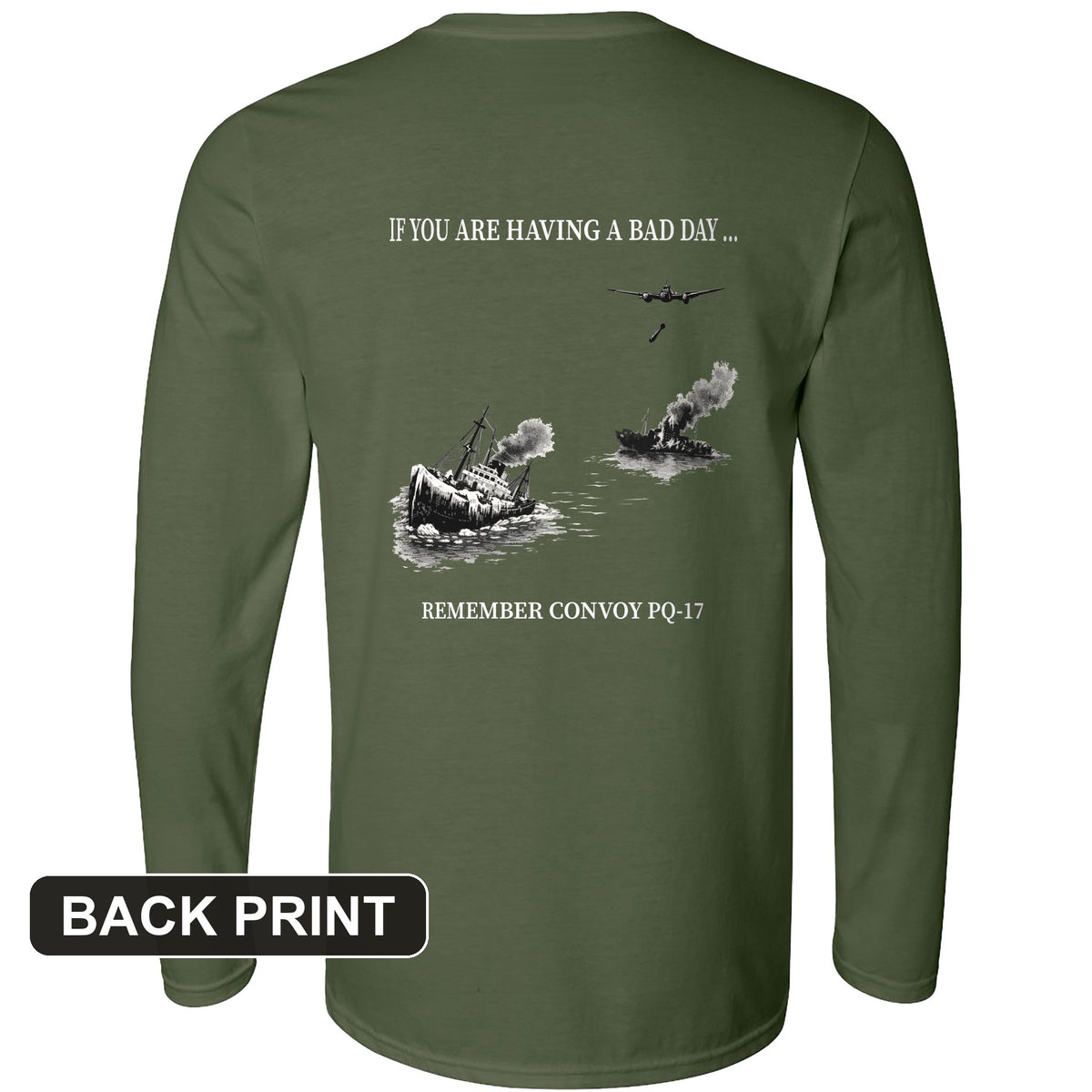 Pq-17 Back Print Long Sleeve T-Shirt