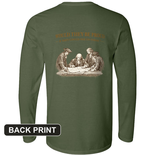 Proud of Us Back Print Long Sleeve T-Shirt
