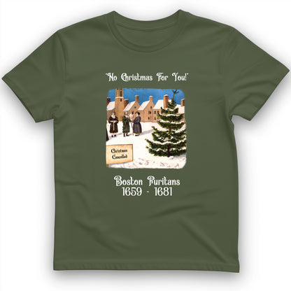 Puritans Banned Xmas Boston T-Shirt