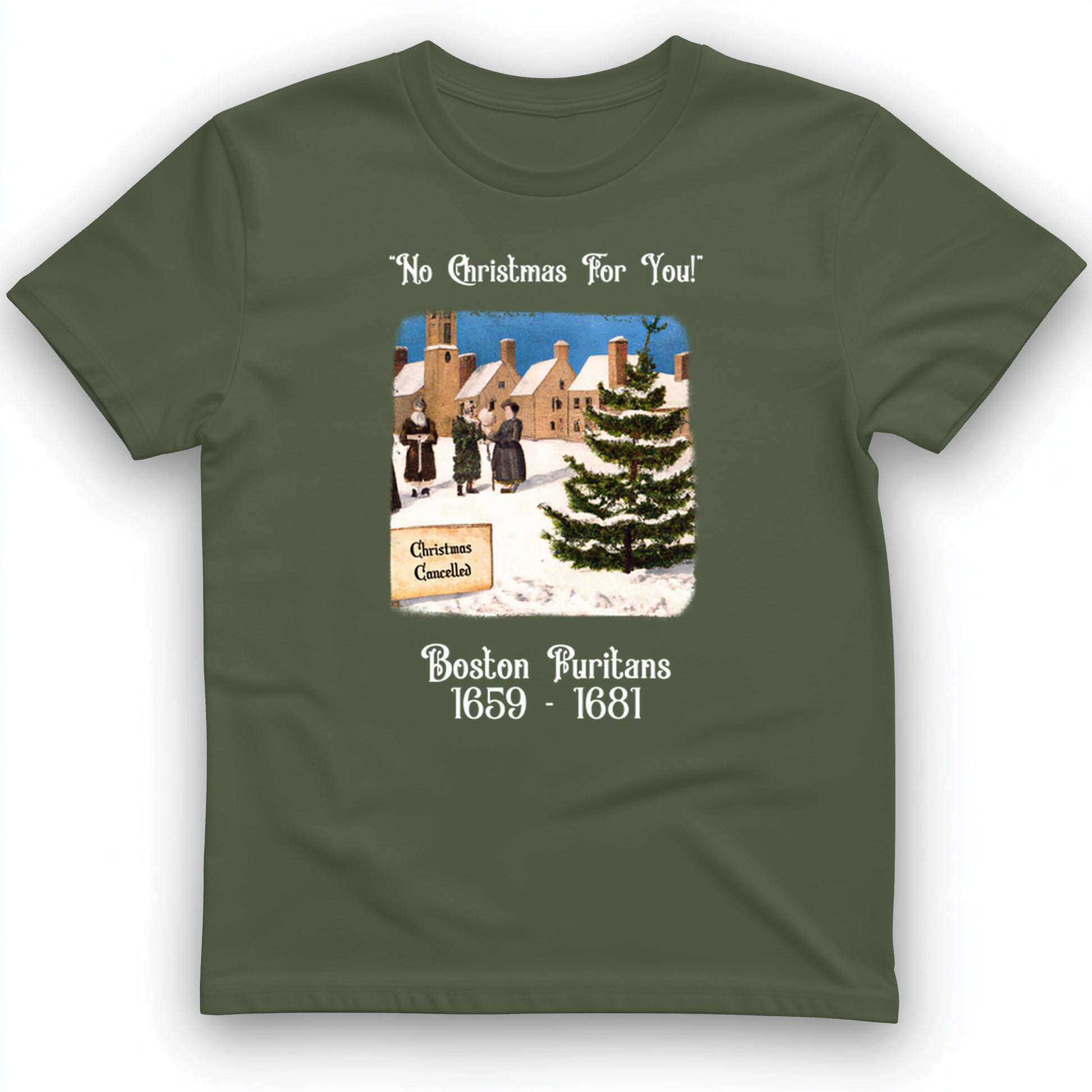 Puritans Banned Xmas Boston T-Shirt