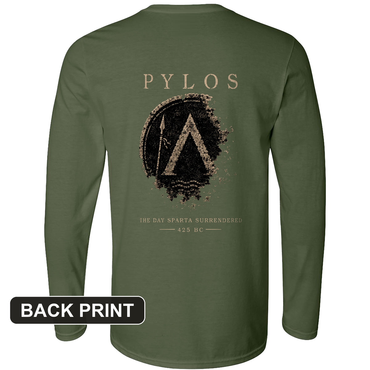 Pylos Back Print Long Sleeve T-Shirt