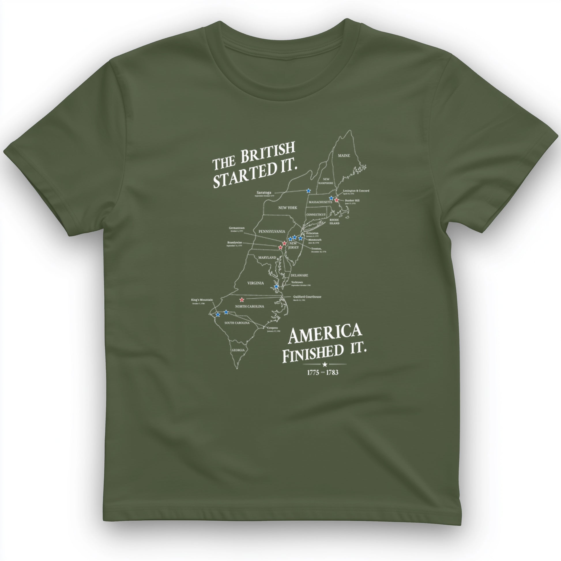 Revolutionary War Map T-Shirt