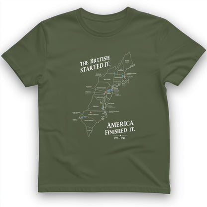 Revolutionary War Map T-Shirt