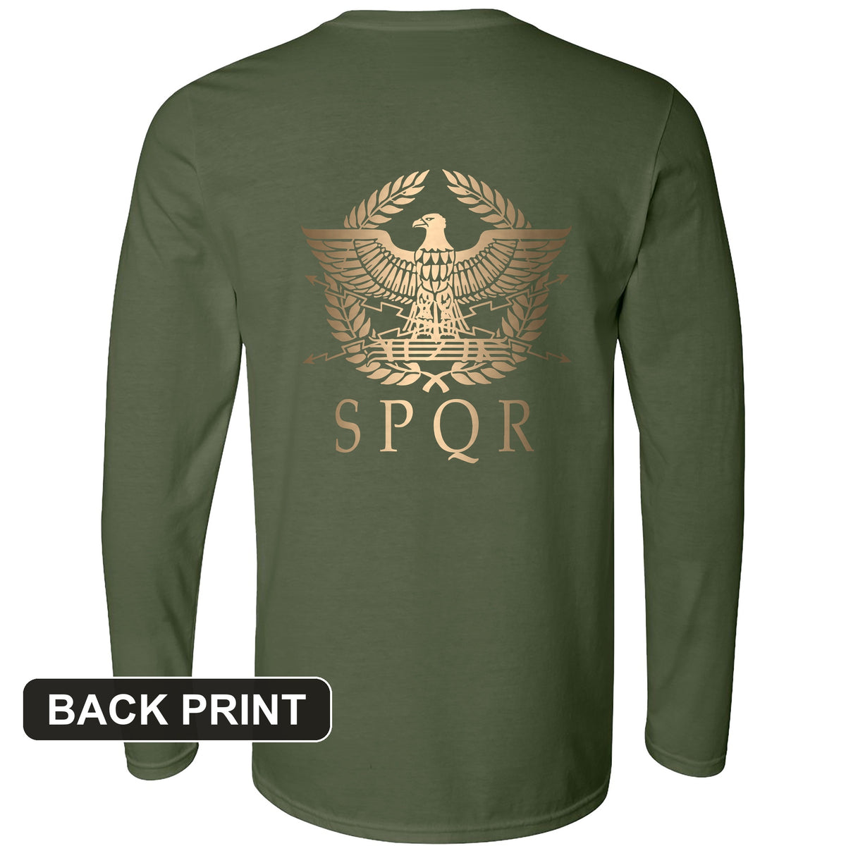 SPQR Back Print Long Sleeve T-Shirt