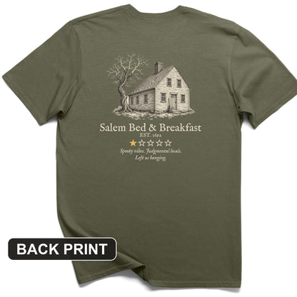 Salem Bed And Breakfast 1692 Back Print T-Shirt