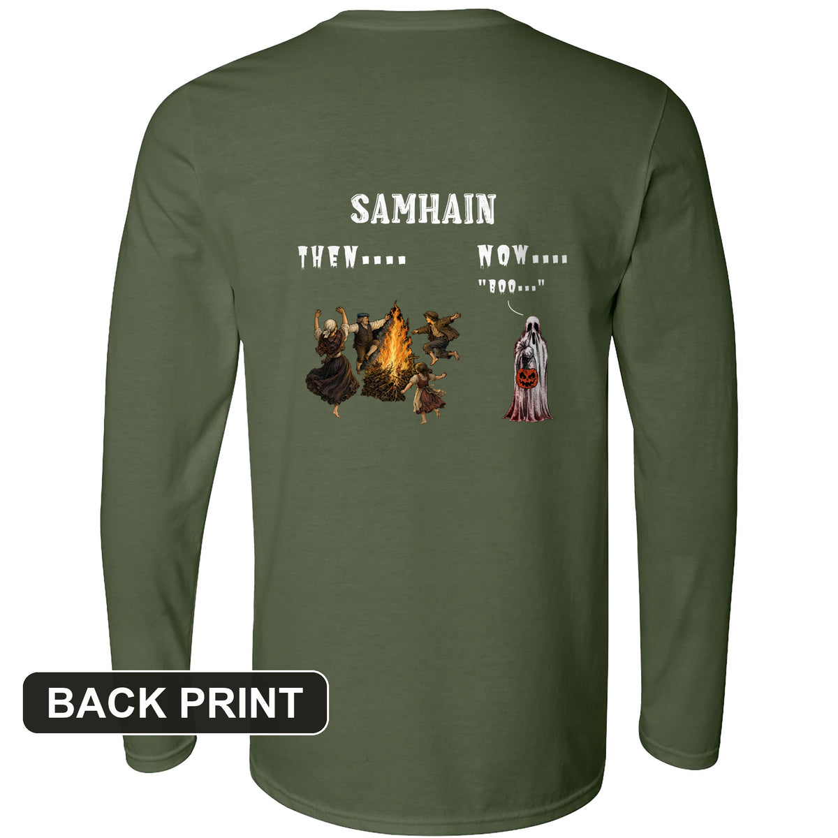 Samhain Back Print Long Sleeve T-Shirt