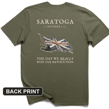 Saratoga 1777 Back Print T-Shirt