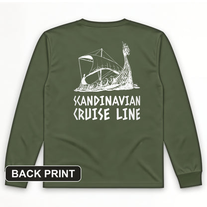 Scandinavian Cruise Line Back Print Long Sleeve T-Shirt