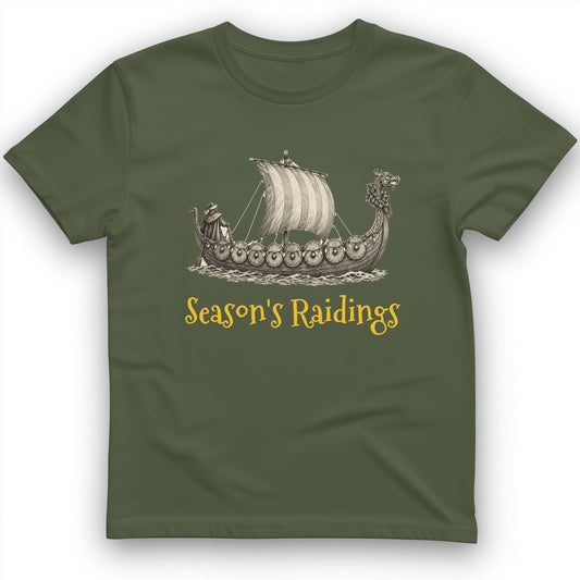 Seasons Raidings Viking Christmas T-Shirt