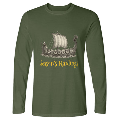 Seasons Raidings Viking Christmas Long Sleeve T-Shirt