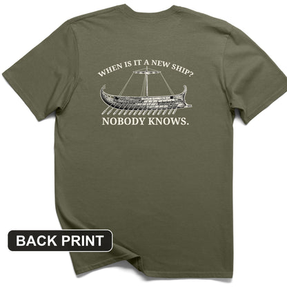 Ship of Theseus Back Print T-Shirt