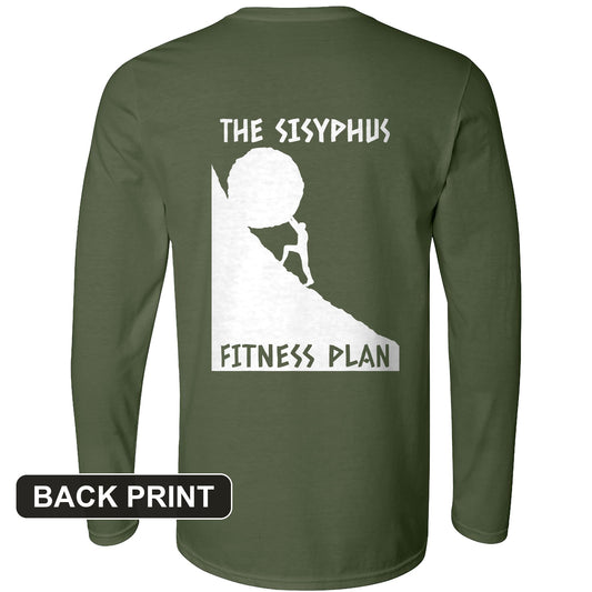 Sisyphus Fitness Plan Back Print Long Sleeve T-Shirt